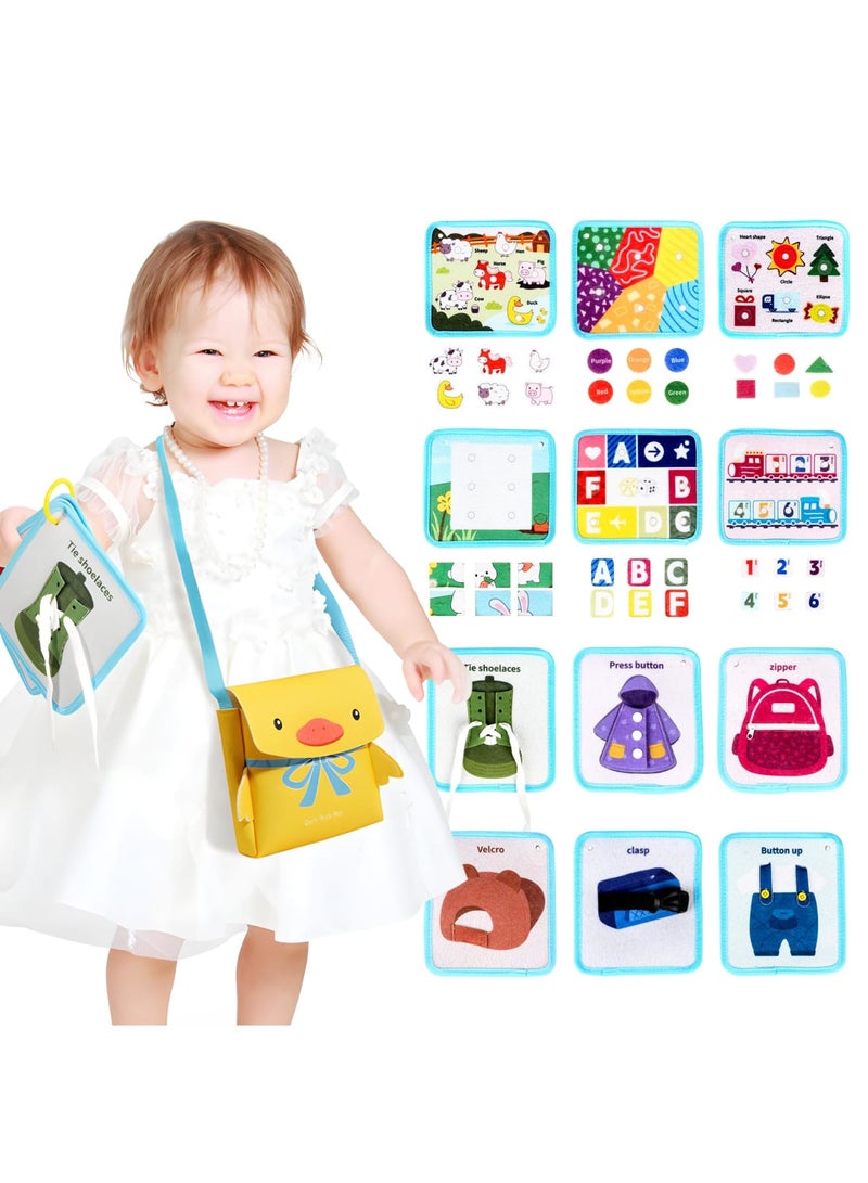 SYOSI كتاب مشغول للأطفال بعمر سنتين، لوحة مشغولة مونتيسوري للأطفال، لوحة نشاط حسية، ألعاب تعليمية للتعلم المبكر، كتاب هادئ للأطفال من 1-3 سنوات - Image 1